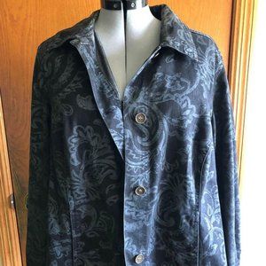 Gloria Vanderbilt Casuals Black Denim Jean Jacket Size 1X